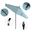Pacific Trail 9' Patio Umbrella with Aluminum Pole Ribs Push Button Tilt Crank Lift with Sunbrella Fabric In Dolce Oasis and Stone Black