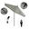 Pacific Trail 9' Patio Umbrella with Aluminum Pole Ribs Push Button Tilt Crank Lift with Sunbrella Fabric In Gateway Mist and Bronze