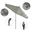 Pacific Trail 9' Patio Umbrella with Aluminum Pole Ribs Push Button Tilt Crank Lift with Sunbrella Fabric In Gateway Mist and Hammertone Grey