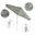 Pacific Trail 9' Patio Umbrella with Aluminum Pole Ribs Push Button Tilt Crank Lift with Sunbrella Fabric In Gateway Mist and Matte White