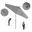 Pacific Trail 9' Patio Umbrella with Aluminum Pole Ribs Push Button Tilt Crank Lift with Sunbrella Fabric In Granite and Hammertone Grey