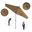 Pacific Trail 9' Patio Umbrella with Aluminum Pole Ribs Push Button Tilt Crank Lift with Sunbrella Fabric In Heather Beige and Hammertone Grey