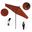 Pacific Trail 9' Patio Umbrella with Aluminum Pole Ribs Push Button Tilt Crank Lift with Sunbrella Fabric In Henna and Stone Black