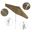 Pacific Trail 9' Patio Umbrella with Aluminum Pole Ribs Push Button Tilt Crank Lift with Sunbrella Fabric In Linen Sesame and Matte White