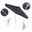 Pacific Trail 9' Patio Umbrella with Aluminum Pole Ribs Push Button Tilt Crank Lift with Sunbrella Fabric In Navy Blue and Matte White