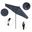 Pacific Trail 9' Patio Umbrella with Aluminum Pole Ribs Push Button Tilt Crank Lift with Sunbrella Fabric In Regatta and Bronze