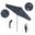 Pacific Trail 9' Patio Umbrella with Aluminum Pole Ribs Push Button Tilt Crank Lift with Sunbrella Fabric In Regatta and Hammertone Grey