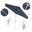 Pacific Trail 9' Patio Umbrella with Aluminum Pole Ribs Push Button Tilt Crank Lift with Sunbrella Fabric In Regatta and Matte White