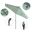 Pacific Trail 9' Patio Umbrella with Aluminum Pole Ribs Push Button Tilt Crank Lift with Sunbrella Fabric In Seville Seaside and Hammertone Grey