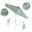 Pacific Trail 9' Patio Umbrella with Aluminum Pole Ribs Push Button Tilt Crank Lift with Sunbrella Fabric In Seville Seaside and Matte White