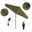 Pacific Trail 9' Patio Umbrella with Aluminum Pole Ribs Push Button Tilt Crank Lift with Sunbrella Fabric In Spectrum Cilantro and Bronze