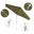 Pacific Trail 9' Patio Umbrella with Aluminum Pole Ribs Push Button Tilt Crank Lift with Sunbrella Fabric In Spectrum Cilantro and Matte White