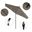 Pacific Trail 9' Patio Umbrella with Aluminum Pole Ribs Push Button Tilt Crank Lift with Sunbrella Fabric In Spectrum Dove and Bronze