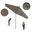 Pacific Trail 9' Patio Umbrella with Aluminum Pole Ribs Push Button Tilt Crank Lift with Sunbrella Fabric In Spectrum Dove and Hammertone Grey