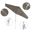 Pacific Trail 9' Patio Umbrella with Aluminum Pole Ribs Push Button Tilt Crank Lift with Sunbrella Fabric In Spectrum Dove and Matte White