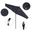 Pacific Trail 9' Patio Umbrella with Aluminum Pole Ribs Push Button Tilt Crank Lift with Sunbrella Fabric In Spectrum Indigo and Bronze