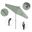 Pacific Trail 9' Patio Umbrella with Aluminum Pole Ribs Push Button Tilt Crank Lift with Sunbrella Fabric In Spectrum Mist and Hammertone Grey