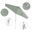 Pacific Trail 9' Patio Umbrella with Aluminum Pole Ribs Push Button Tilt Crank Lift with Sunbrella Fabric In Spectrum Mist and Matte White