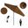 Pacific Trail 9' Patio Umbrella with Aluminum Pole Ribs Push Button Tilt Crank Lift with Sunbrella Fabric In Teak and Bronze