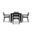 Pacifica Classic 4 Seat Square Dining Set In Canvas Charcoal and Black