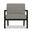 Pacifica Club Chair In Canvas Charcoal and Black