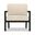 Pacifica Club Chair In Canvas Flax and Black