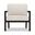 Pacifica Club Chair In Cast Silver and Black