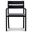 Pacifica Dining Arm Chair In Canvas Charcoal and Black