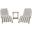 Pacifica Teak Brown, Grey and White 3-Piece Lounge Set