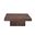 Padula Square Cocktail Table In Dark Brown Oak