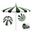 Pagoda 8.5' Patio Umbrella with Aluminum Pole Push Lift with Sunbrella Fabric In Natural/Forest Green/White