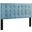 Paisley Sea Blue Tufted Full / Queen Upholstered Performance Velvet Headboard