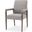 Palisades Grey Fabric Wrap Brown Wooden Frame Dining Chair