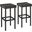 Palm Harbor 2 Piece Wicker Backless Outdoor Bar Stool Set In Weathered Gray