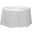 Palm Scalloped Natural Rattan Coffee Table In Chalky White
