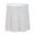 Palm Scalloped Rattan Round Console Table In White