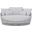 Palma Day Bed with Cushion In Polar and Matte White