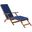 Palmdale Teak Brown and Navy Lounge Chair