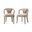 Palmer Dining Armchair Set of 2 In Gold Dust