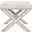 Palmer Eggshell Ottoman with Silver Nailhead Detail