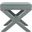 Palmer Sky Blue Ottoman with Silver Nailhead Detail