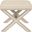 Palmer Taupe Ottoman with Silver Nailhead Detail