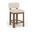 Paloma Vegan Leather Upholstered Counter Stool Set of 2 In Beige