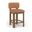 Paloma Vegan Leather Upholstered Counter Stool Set of 2 In Cognac