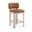 Paloma Vegan Leather Upholstered Counter Stool Set of 2 In Cognac