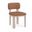 Paloma Vegan Leather Upholstered Dining Chair Set of 2 In Cognac