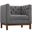 Panache Upholstered Fabric Armchair In Gray