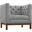 Panache Upholstered Fabric Armchair In Expectation Gray