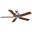 Panama 54 Inch Energy Star Ceiling Fan and Handheld Remote In Brushed Nickel and Walnut