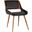Panda Mid-Century Dining Chair In Walnut Finish and Black Faux Leather